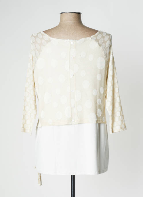 Pull tunique beige AKELA KEY pour femme