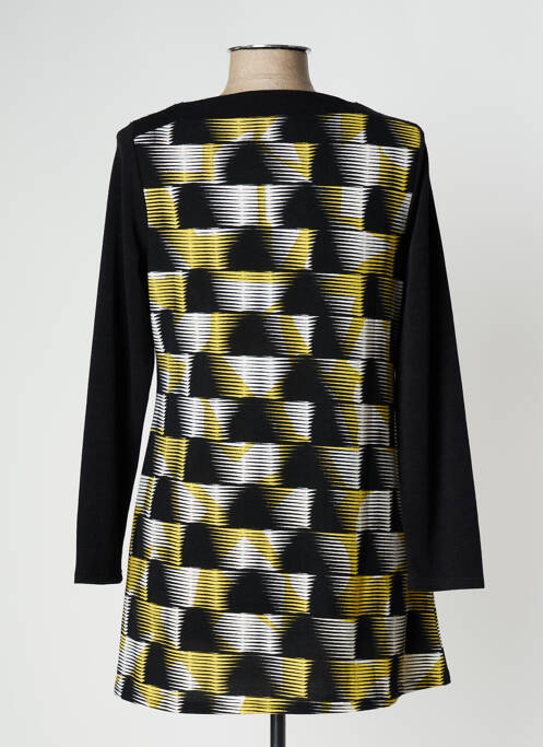 Pull tunique jaune MARBLE pour femme