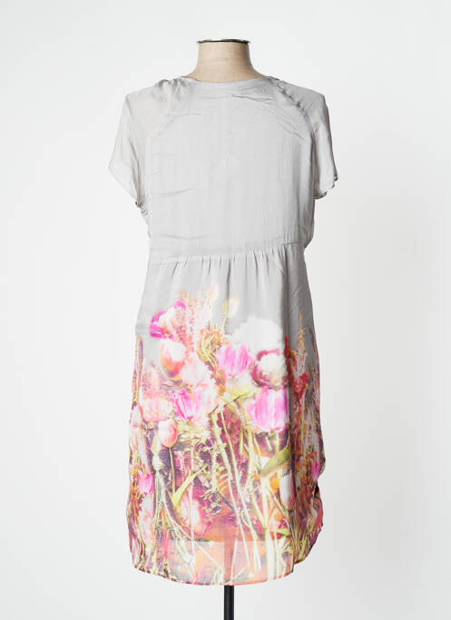 Robe mi-longue gris PAUSE CAFE pour femme