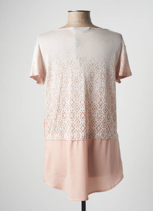 Tunique manches courtes beige AKELA KEY pour femme