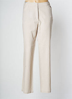 Pantalon coupe droite taille basse beige THALASSA femme