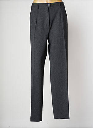 Pantalon droit fermeture zippée sous rabat boutonné taille normale gris KIPLAY femme
