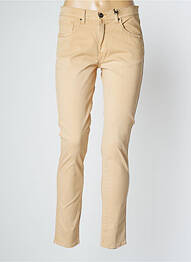 Pantalon slim tissage popeline taille normale beige IMPAQT femme