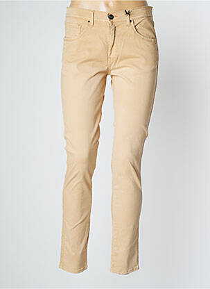 Pantalon slim tissage popeline taille normale beige IMPAQT femme