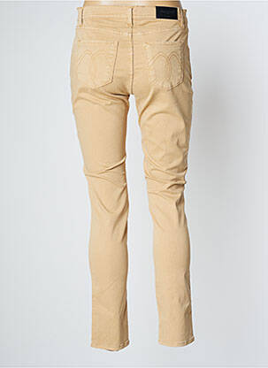 Pantalon slim tissage popeline taille normale beige IMPAQT femme