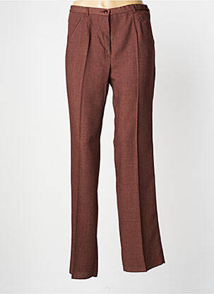 Pantalon droit taille haute taille haute marron KIPLAY femme