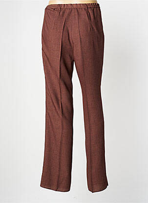 Pantalon droit taille haute taille haute marron KIPLAY femme