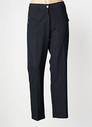 Pantalon chino fermeture zippée sous rabat boutonné taille normale bleu MAR MAILLE femme