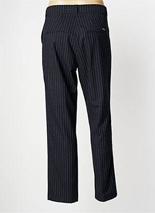 Pantalon chino fermeture zippée sous rabat boutonné taille normale bleu MAR MAILLE femme