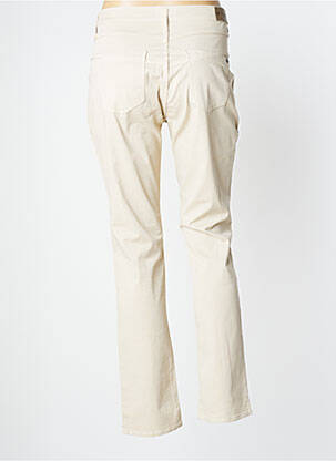 Pantalon slim taille haute taille haute beige IMPAQT femme