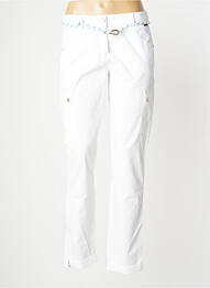 Pantalon cargo tissage popeline taille normale blanc MAE MAHE femme