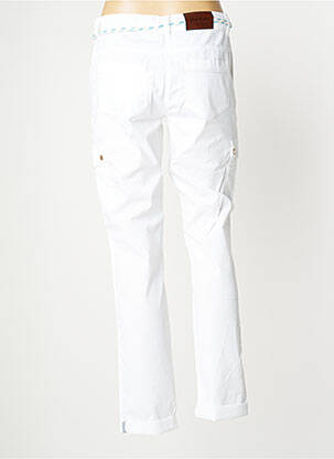 Pantalon cargo tissage popeline taille normale blanc MAE MAHE femme