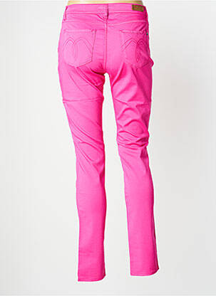 Pantalon slim tissage popeline taille normale rose IMPAQT femme