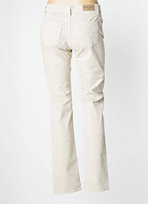 Pantalon slim tissage popeline taille normale beige IMPAQT femme
