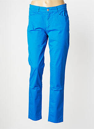 Pantalon slim tissage popeline taille normale bleu PAUL BRIAL femme