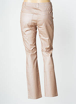 Pantalon slim tissage enduit taille normale marron UN POINT C EST TOUT femme