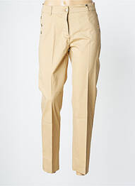 Pantalon chino tissage popeline taille normale beige MAE MAHE femme