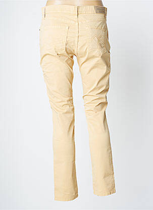 Pantalon slim tissage popeline taille normale beige IMPAQT femme