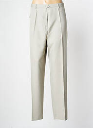 Pantalon droit fermeture zippée sous rabat boutonné taille normale vert NOLWENN femme