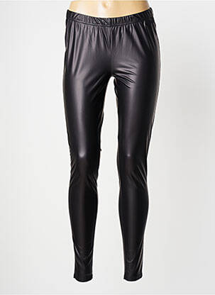 Legging effet matière satinée taille normale noir AKELA KEY femme