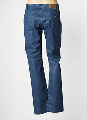 Pantalon slim tissage enduit taille normale bleu IMPAQT femme