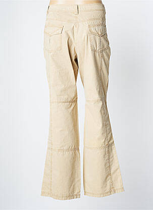 Pantalon droit tissage popeline taille normale beige KIPLAY femme