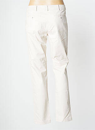 Pantalon chino tissage popeline taille normale beige EL INTERNATIONALE femme