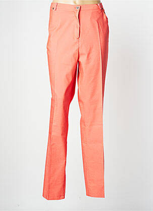 Pantalon slim taille élastique taille normale orange TWEF femme