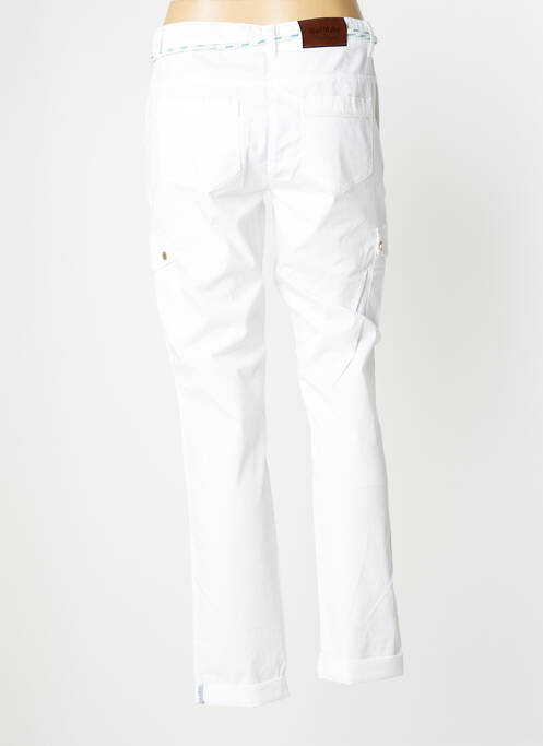 Pantalon cargo blanc MAE MAHE pour femme