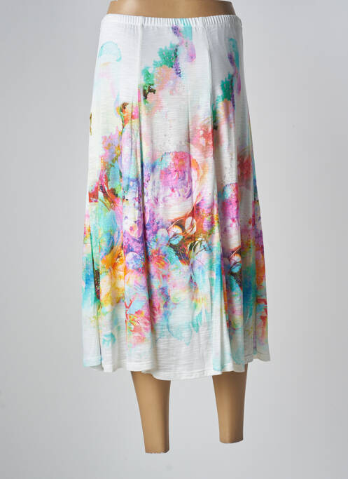 Jupe mi-longue blanc PAUSE CAFE pour femme