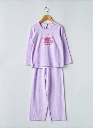 Pyjama violet PETIT BATEAU pour fille