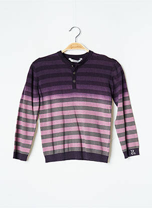 Pull stretch manches longues violet 3 POMMES garcon