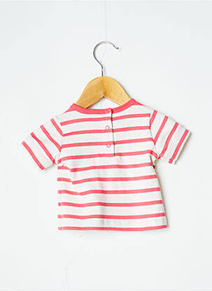 T-shirt stretch manches courtes rose PETIT BATEAU fille