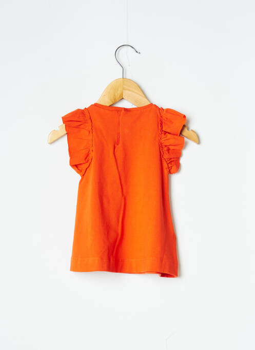 Robe mi-longue orange MAYORAL pour fille