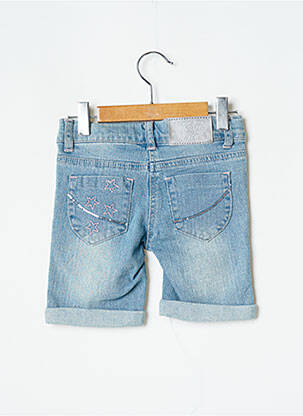Bermuda stretch taille ajustable bleu 3 POMMES fille