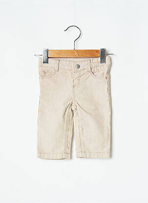 Pantalon droit coupe droite taille ajustable beige PETIT BATEAU garcon