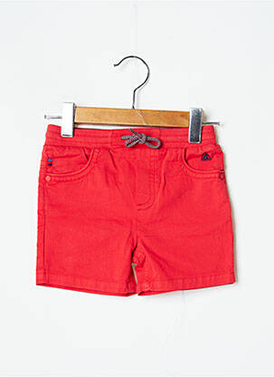 Short tissage popeline taille élastique rouge MAYORAL garçon