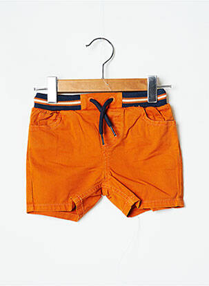 Short tissage popeline taille élastique orange MAYORAL garçon