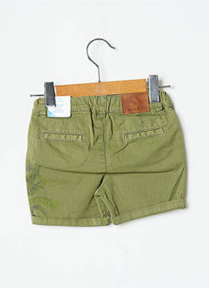 Short tissage popeline taille ajustable vert MAYORAL garçon