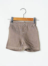 Short tissage popeline taille élastique marron PETIT BATEAU garcon