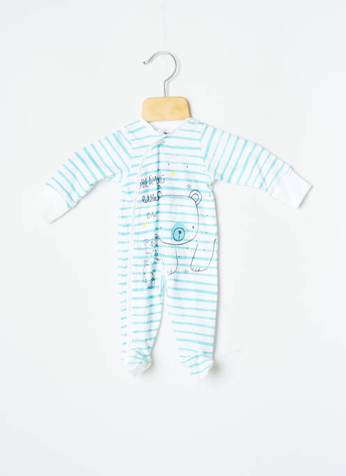 Pyjama fermeture pressionnée bleu 3 POMMES garcon