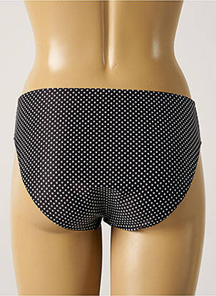 Bas de maillot de bain effet matière satinée culotte noir ROSE POMME femme