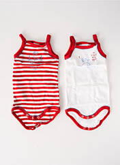 Body lingerie rouge PETIT BATEAU pour enfant seconde vue