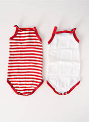 Body lingerie rouge PETIT BATEAU pour enfant seconde vue