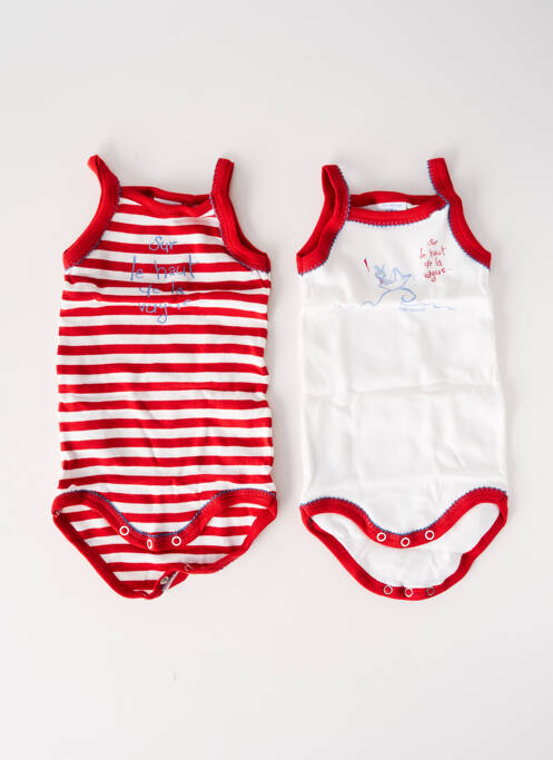 Body lingerie rouge PETIT BATEAU pour enfant