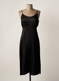 Robe mi-longue coupe fluide fines bretelles noir LES P'TITES BOMBES femme