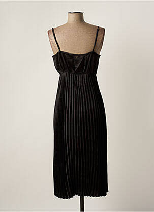Robe mi-longue coupe fluide fines bretelles noir LES P'TITES BOMBES femme