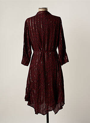 Robe mi-longue coupe fluide manches 3/4 rouge LES P'TITES BOMBES femme