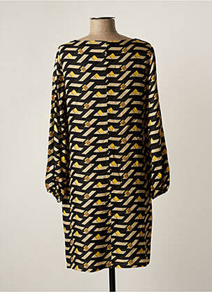 Robe courte manches longues manches longues jaune SEE THE MOON femme
