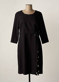 Robe mi-longue manches 3/4 manches 3/4 noir FRANCE RIVOIRE femme